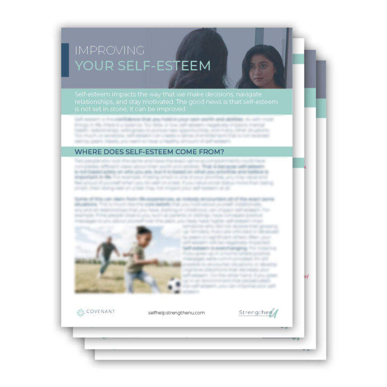 Improving your self-esteem worksheet